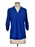 Calvin Klein Blue 3/4 Sleeve Blouse Size XS - photo 1
