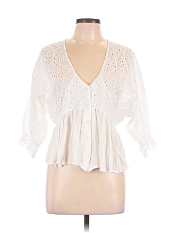 En Creme 3/4 Sleeve Blouse (view 1)