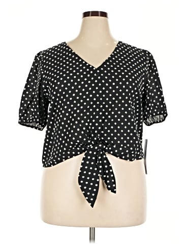 Pale Sky Short Sleeve Blouse (view 1)