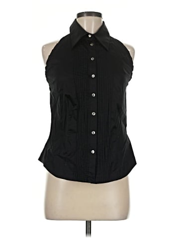 Eye Sleeveless Button-Down Shirt (view 1)
