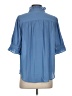 Ann Taylor 100% Polyester Blue Short Sleeve Blouse Size S - photo 2