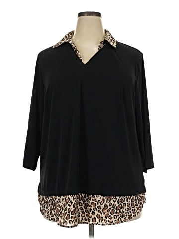 Adrianna Papell Long Sleeve Polo (view 1)