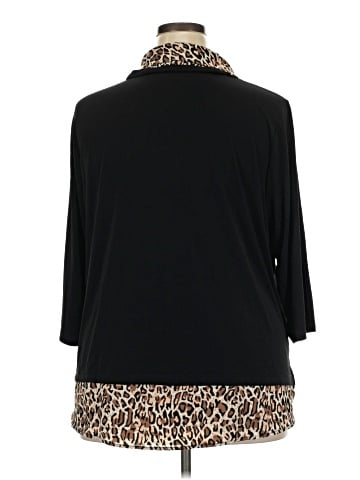 Adrianna Papell Long Sleeve Polo (view 2)