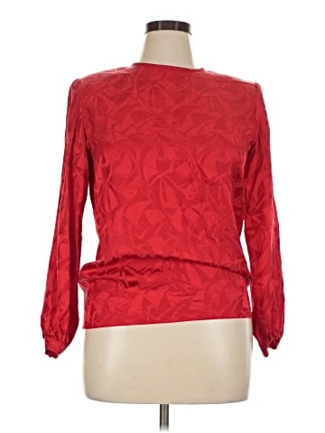 Silk Studio by Claude Bennett Long Sleeve Silk Top (view 1)