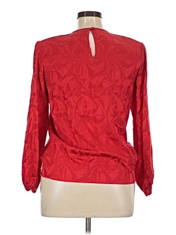 Silk Studio by Claude Bennett Long Sleeve Silk Top (view 2)