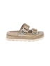 J/Slides 100% Leather Tan Sandals Size 8 1/2 - photo 1
