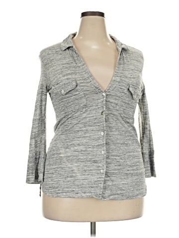 James Perse 3/4 Sleeve Button-Down Shirt (view 1)