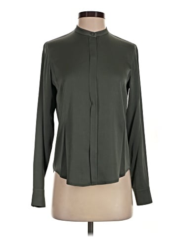 Vince. Long Sleeve Silk Top (view 1)