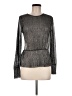 MNG Suit Metallic Silver Long Sleeve Top Size M - photo 1