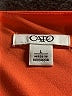 Cato 100% Polyester Orange Short Sleeve Blouse Size L - photo 7