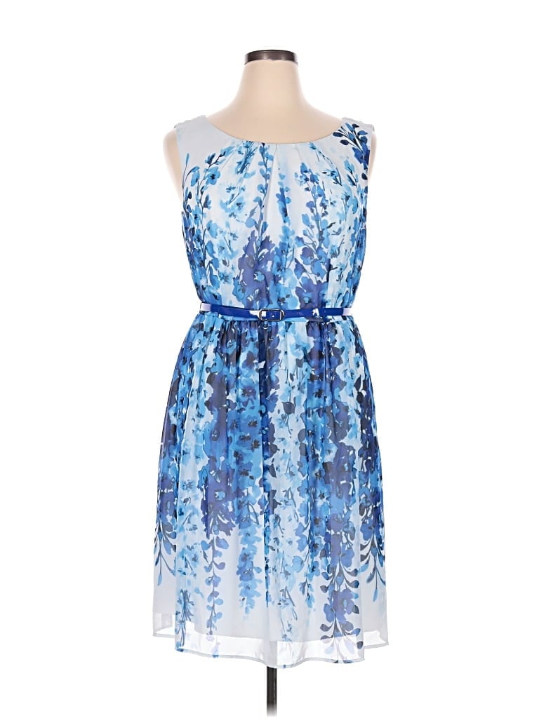 Pre-owned Connected Apparel Cocktail Dress In Blue