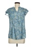 Cocomo Paisley Blue Short Sleeve Blouse Size M - photo 1