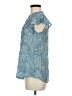 Cocomo Paisley Blue Short Sleeve Blouse Size M - photo 5
