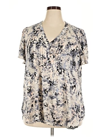 Rose + Olive Short Sleeve Blouse (view 1)