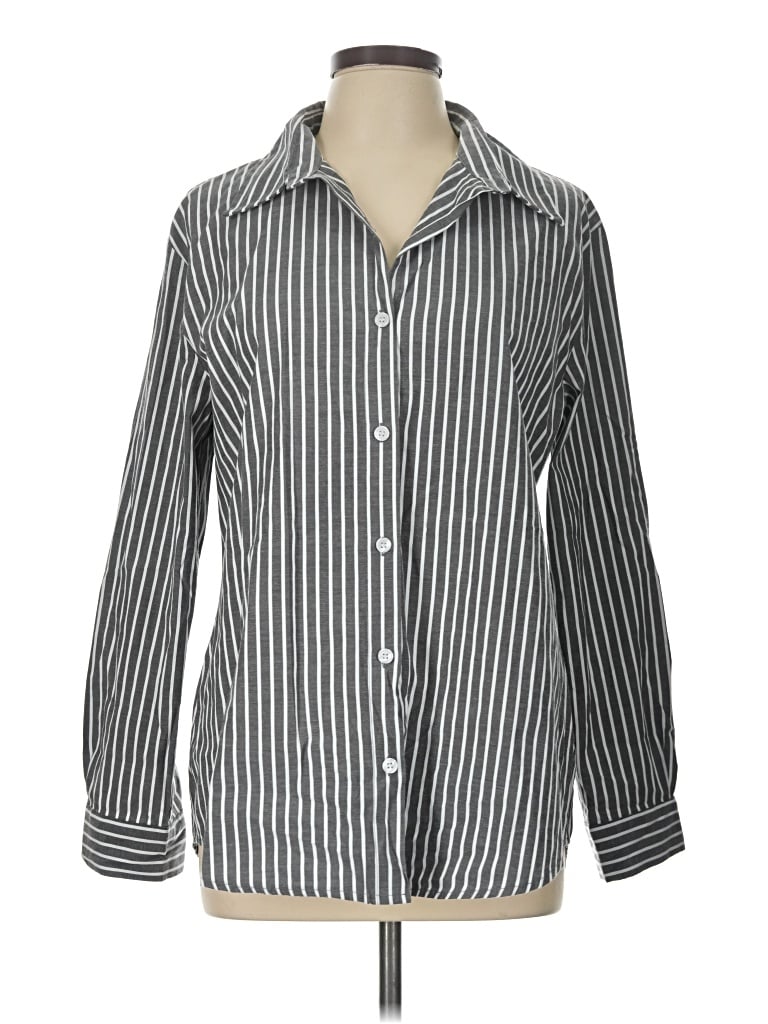 Pre-owned Fantaslook Long Sleeve Blouse In Silver