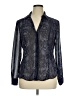 Cache 100% Polyester Paisley Blue Long Sleeve Blouse Size XL - photo 1