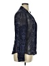 Cache 100% Polyester Paisley Blue Long Sleeve Blouse Size XL - photo 4