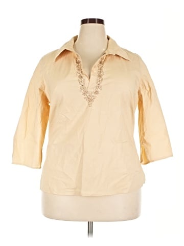 Mossimo 3/4 Sleeve Button-Down Shirt (view 1)