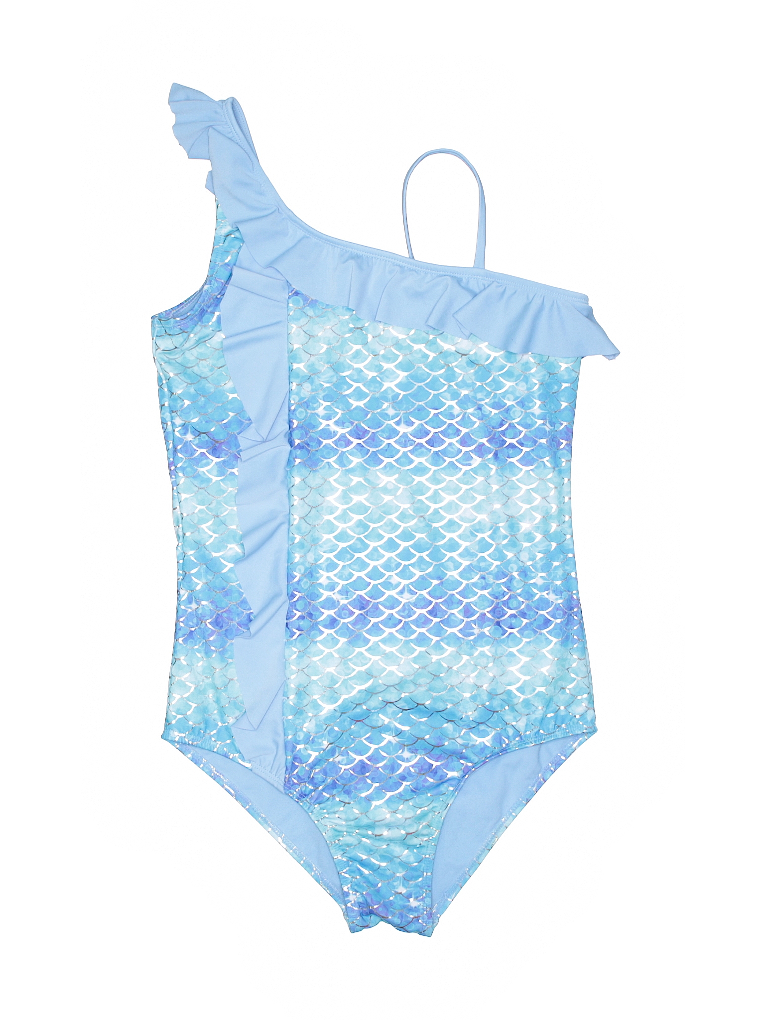 Justice Print Blue One Piece Swimsuit Size 18 - 63% off | thredUP