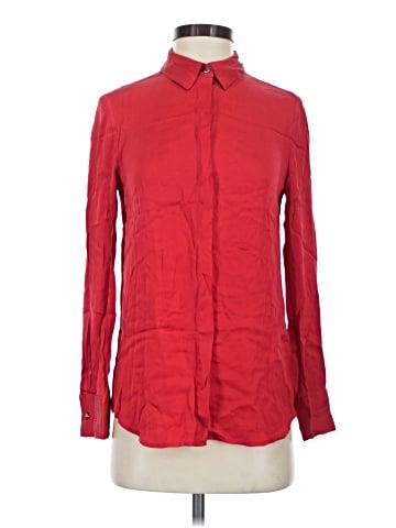 Donna Karan New York Long Sleeve Silk Top (view 1)