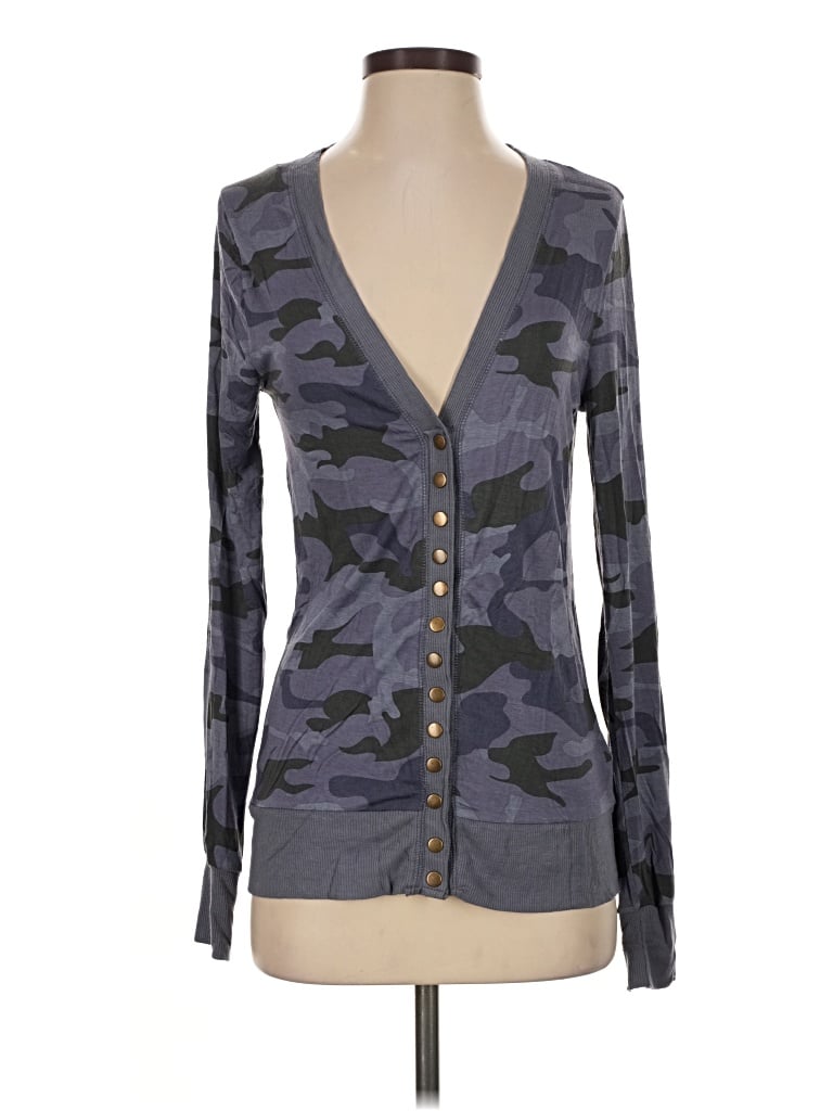 Pre-owned Zenana Cardigan Sweater In Gray