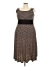 Perceptions Chevron-herringbone Brown Cocktail Dress Size 20 - photo 1