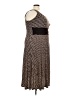 Perceptions Chevron-herringbone Brown Cocktail Dress Size 20 - photo 4