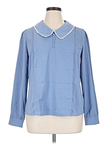 Allegra K Long Sleeve Blouse (view 1)