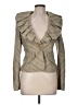 BCBGMAXAZRIA Tweed Chevron-herringbone Stripes Tan Gold Blazer Size M - photo 1