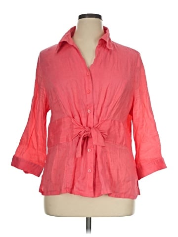 Sarah Spencer 3/4 Sleeve Button-Down Shirt (view 1)