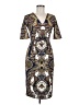 ASOS Print Brown Cocktail Dress Size 6 - photo 1