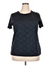 Basic Editions Black Short Sleeve Top Size XXL - photo 1