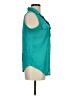 Ann Taylor LOFT Teal Sleeveless Button-Down Shirt Size M - photo 4