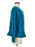 Chico's 100% Wool Teal Wool Coat Size Med (1) - photo 4