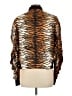 A.L.C. 100% Silk Animal Print Orange Track Jacket Size 12 - photo 2