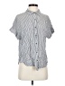 Splendid 100% Viscose Stripes Silver Short Sleeve Button-Down Shirt Size XS - photo 1