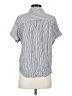 Splendid 100% Viscose Stripes Silver Short Sleeve Button-Down Shirt Size XS - photo 2