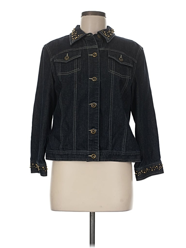 Pre-owned Ruby Rd. Denim Jacket In Black