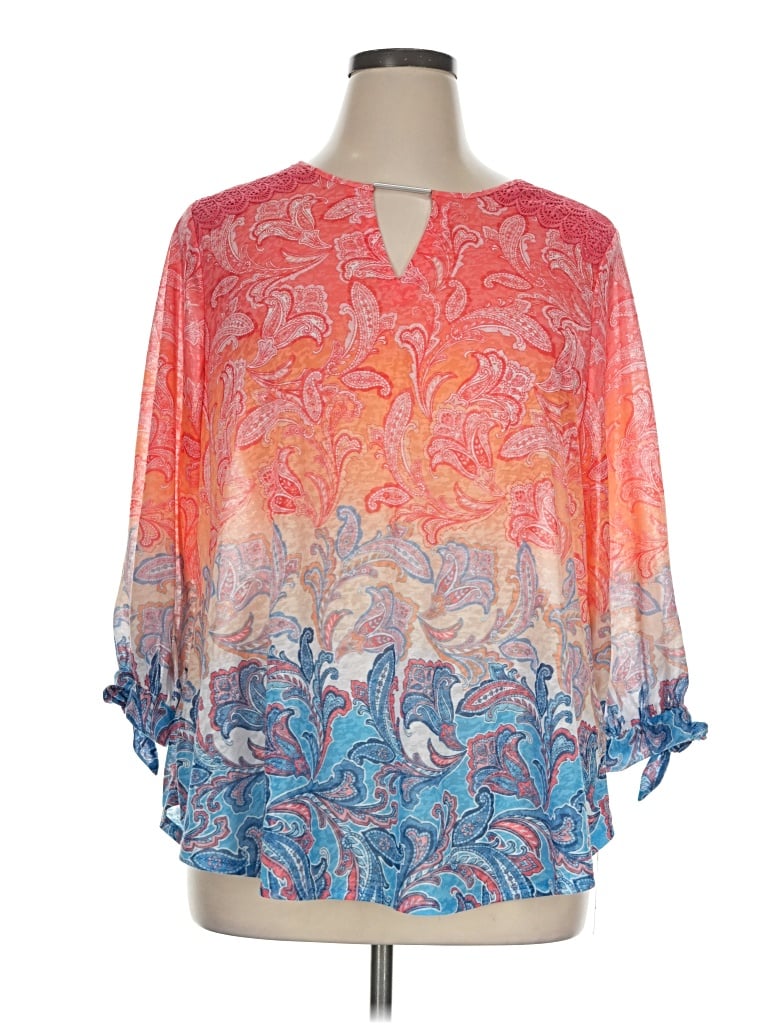 Pre-owned Ruby Rd. 3/4 Sleeve Blouse In Orange