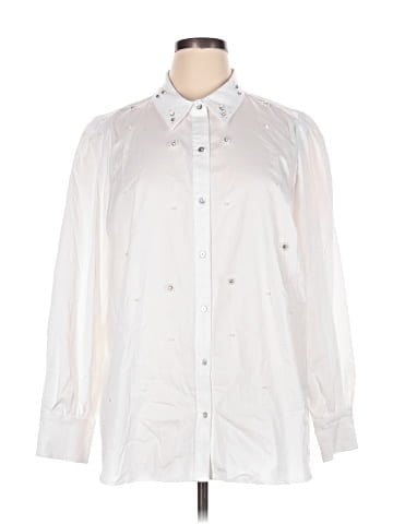Dennis by Dennis Basso Long Sleeve Button-Down Shirt (view 1)