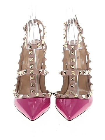 Valentino Garavani Patent Leather Patent Leather Slingback Pumps (view 2)