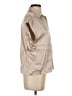 Current Air 100% Silk Metallic Tan Short Sleeve Silk Top Size S - photo 4