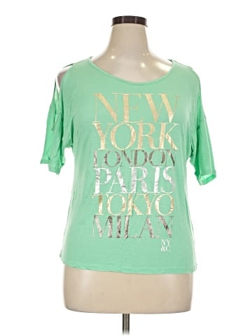 New York & Company Short Sleeve T-Shirt (view 1)
