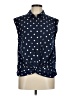 Soft Surroundings 100% Polyester Polka Dots Blue Sleeveless Blouse Size M - photo 1