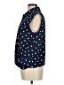 Soft Surroundings 100% Polyester Polka Dots Blue Sleeveless Blouse Size M - photo 5