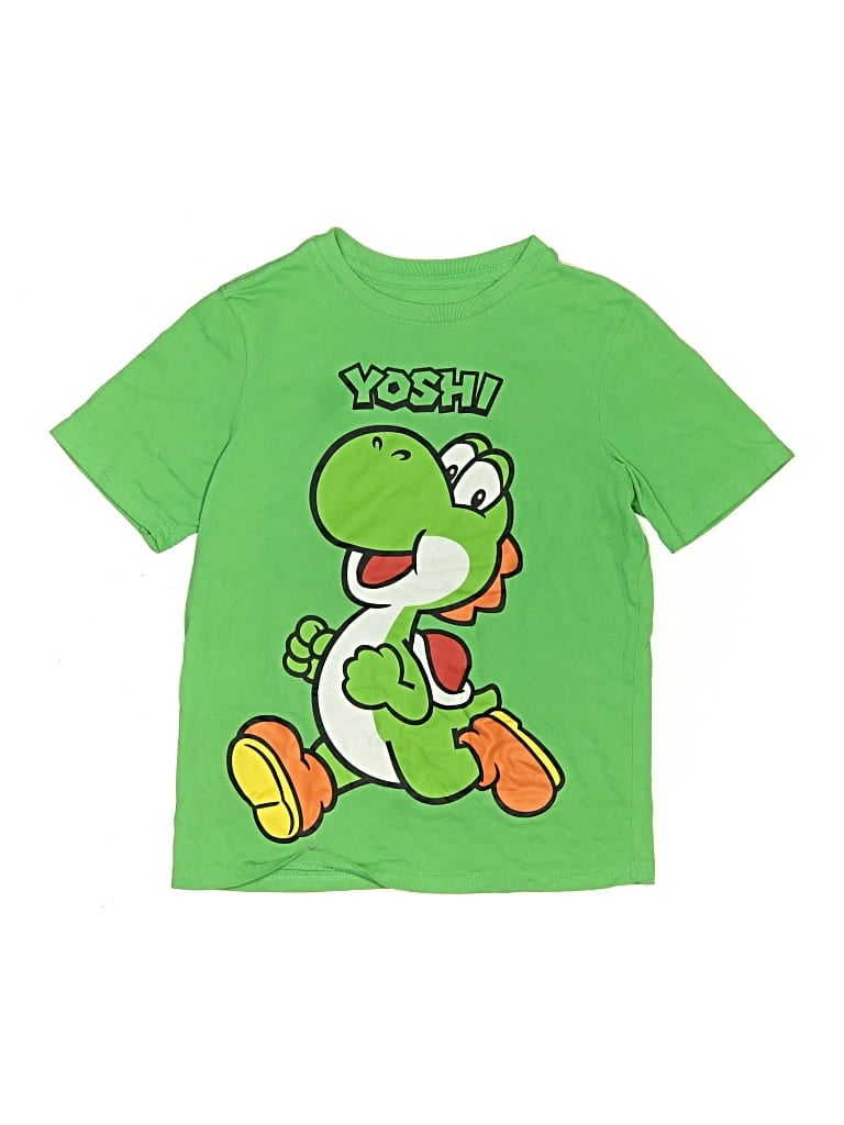 Pre-owned Super Mario Kids' Short Sleeve T-shirt In Green