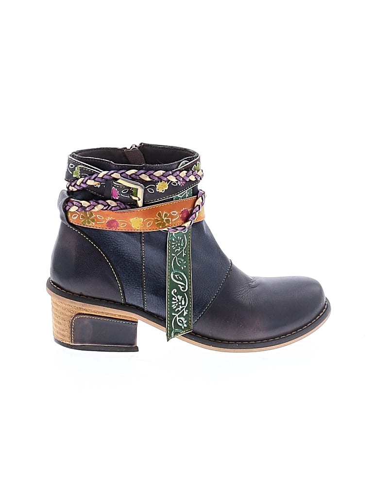 Pre-owned Unbranded Ankle Boots In Blue