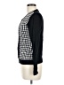 August Silk Houndstooth Black Cardigan Size M - photo 5
