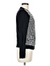August Silk Houndstooth Black Cardigan Size M - photo 4