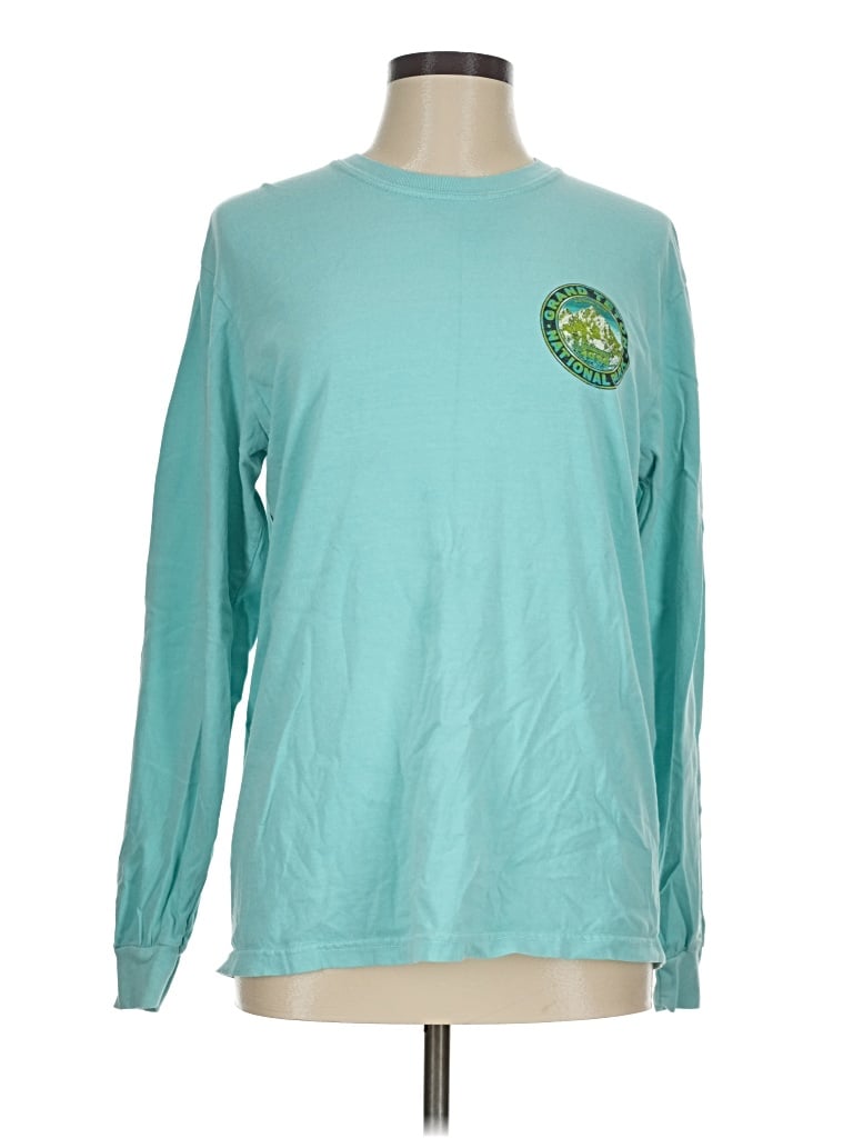 Pre-owned Comfort Colors Long Sleeve T-shirt In Teal